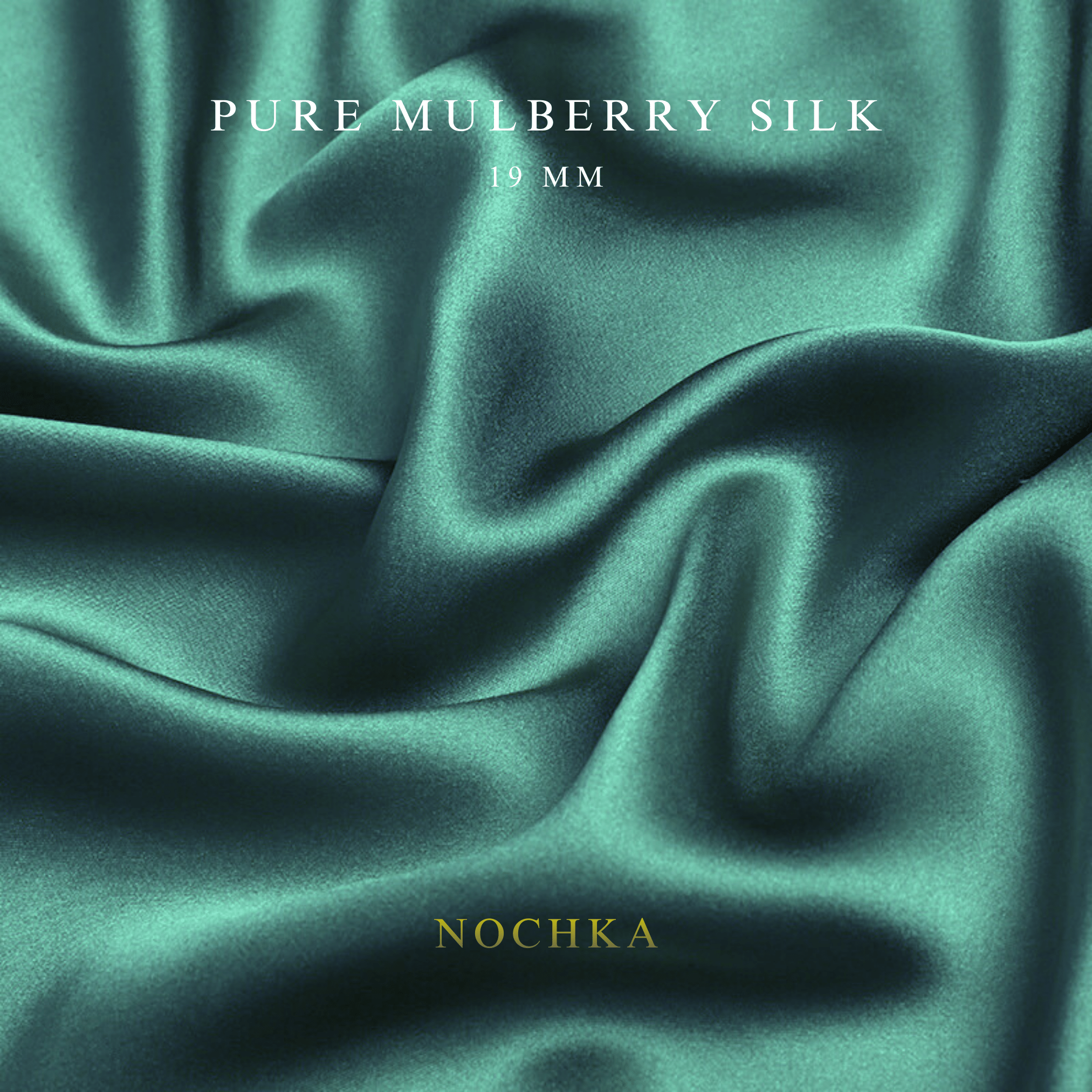 Dusty Turquoise 100% Pure Mulberry Silk Fabric 19mm Cut - to - Size Silk Fabric - NOCHKA
