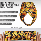 Fall Leaves Pure Silk Headband - NOCHKA
