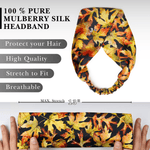 Fall Leaves Pure Silk Headband - NOCHKA

