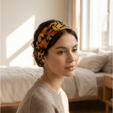 Fall Leaves Pure Silk Headband - NOCHKA
