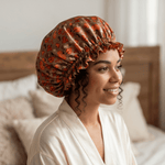Fall Theme Pure Mulberry Silk Bonnet – Reversible & Durable - NOCHKA
