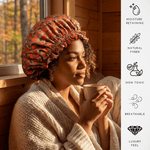 Fall Theme Pure Mulberry Silk Bonnet – Reversible & Durable - NOCHKA
