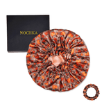 Fall Theme Pure Mulberry Silk Bonnet – Reversible & Durable - NOCHKA
