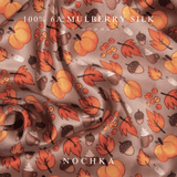 Fall Theme Pure Mulberry Silk Bonnet – Reversible & Durable - NOCHKA
