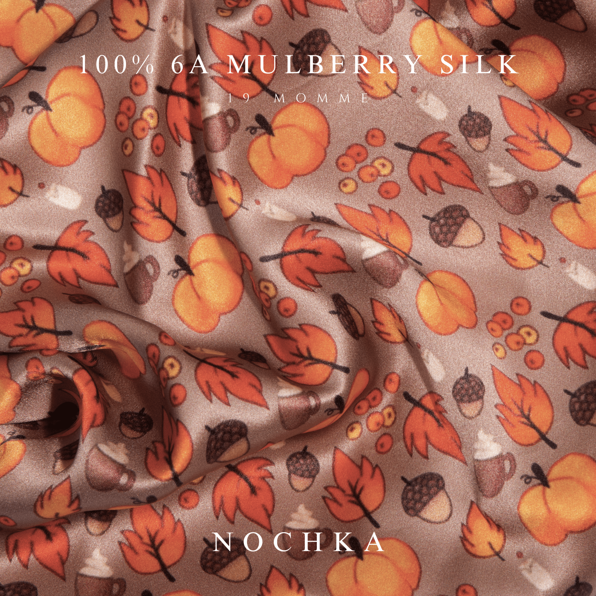 Fall Theme Pure Mulberry Silk Bonnet – Reversible & Durable - NOCHKA
