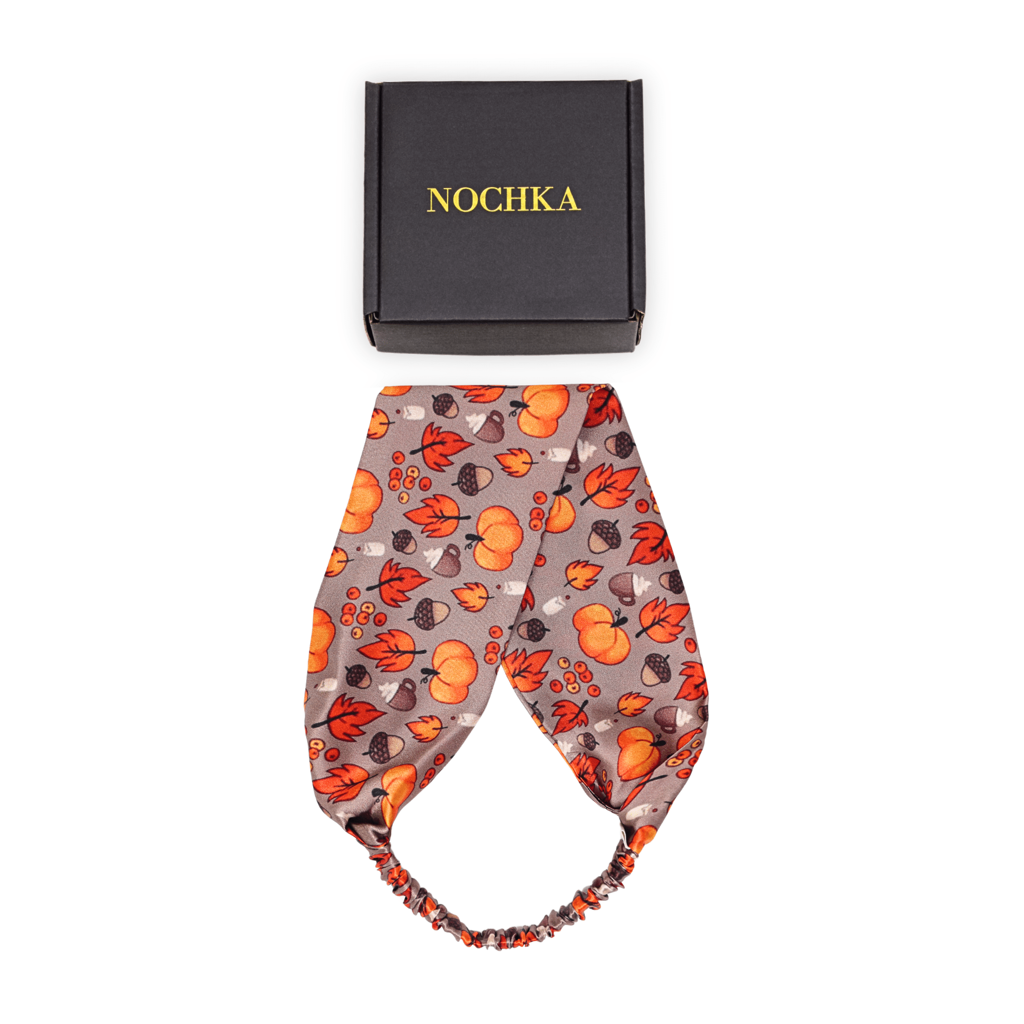 Fall Theme Pure Silk Headband - NOCHKA
