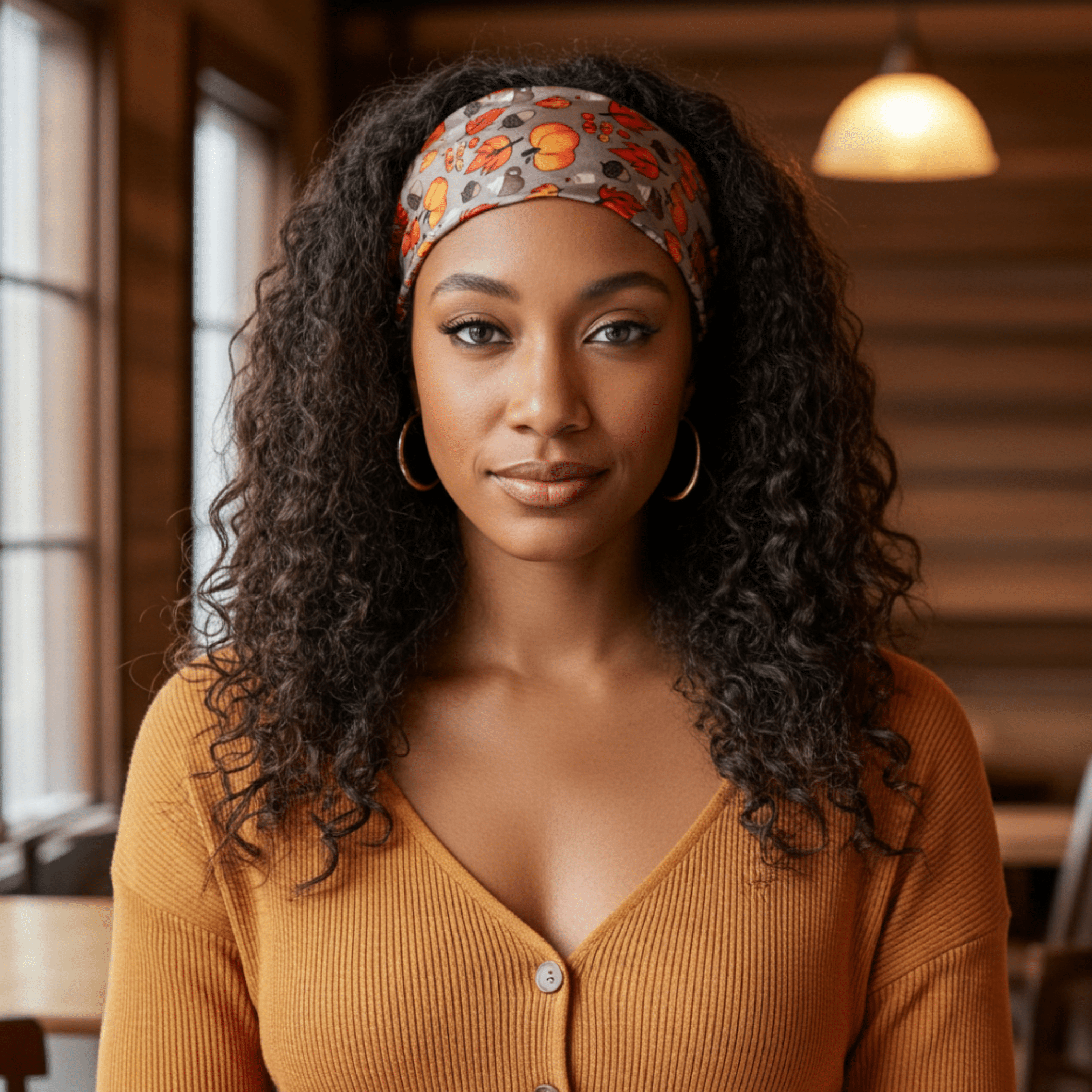 Fall Theme Pure Silk Headband - NOCHKA
