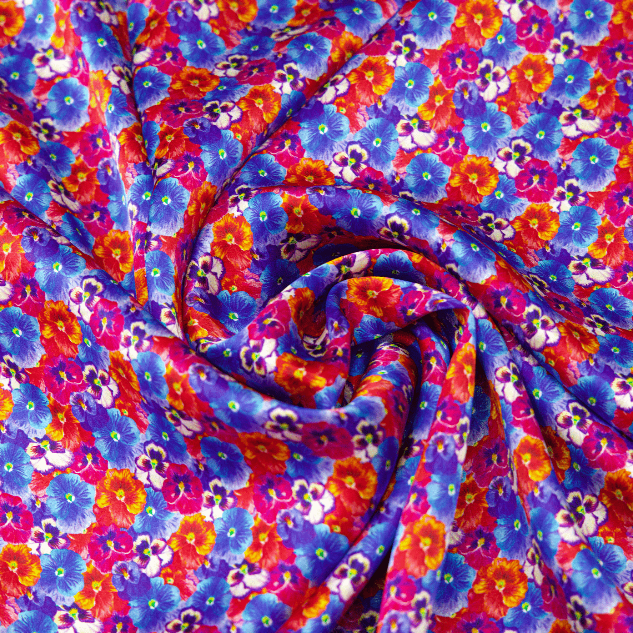 Floral #1 Print 100% Pure Mulberry Silk Fabric 19mm 54" Width Pre - Cut Silk Fabric - NOCHKA
