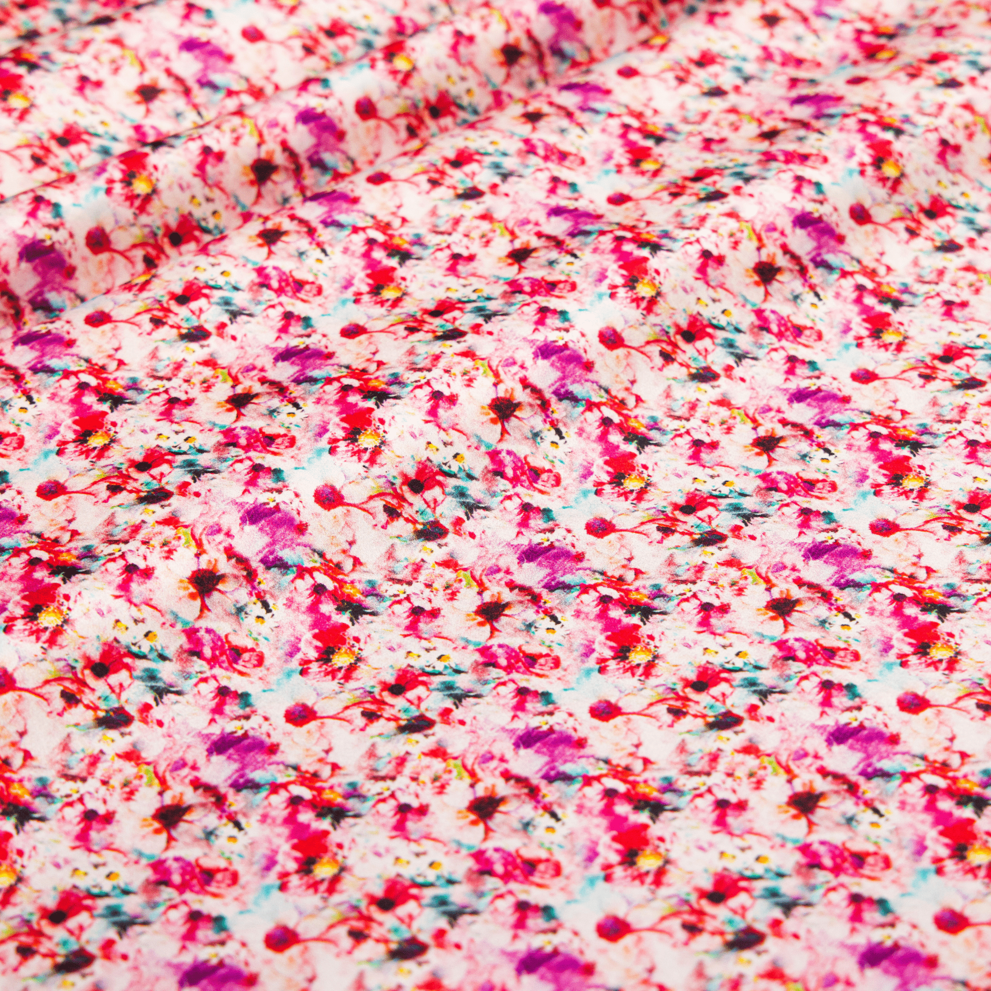 Floral #2 Print 100% Pure Mulberry Silk Fabric 19mm 54" Width Pre - Cut Silk Fabric - NOCHKA

