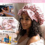 Floral Pure Mulberry Silk Bonnet – Reversible, Adjustable Fit with Silk Ties - NOCHKA

