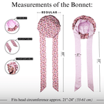 Floral Pure Mulberry Silk Bonnet – Reversible, Adjustable Fit with Silk Ties - NOCHKA
