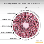 Floral Pure Mulberry Silk Bonnet – Reversible & Durable - NOCHKA

