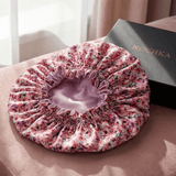 Floral Pure Mulberry Silk Bonnet – Reversible & Durable - NOCHKA
