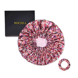 Floral Pure Mulberry Silk Bonnet – Reversible & Durable - NOCHKA
