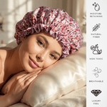 Floral Pure Mulberry Silk Bonnet – Reversible & Durable - NOCHKA
