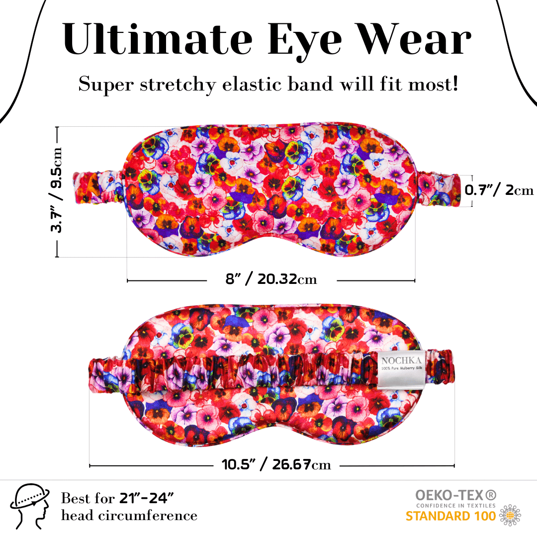 Floral Pure Silk Sleep Mask - NOCHKA

