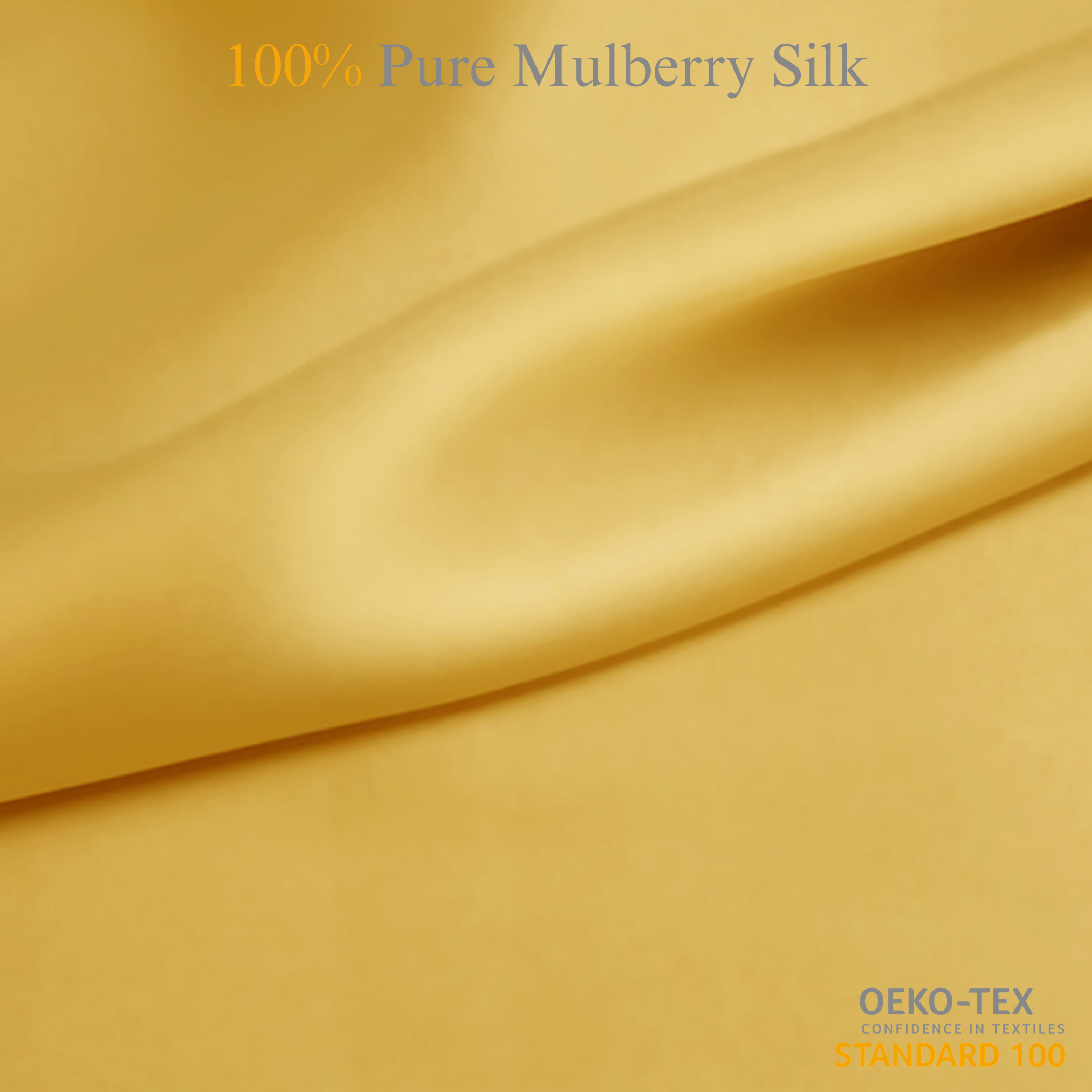 Gold 100% Pure Mulberry Silk Fabric 19mm Cut - to - Size Silk Fabric - NOCHKA
