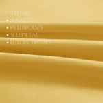 Gold 100% Pure Mulberry Silk Fabric 19mm Cut - to - Size Silk Fabric - NOCHKA
