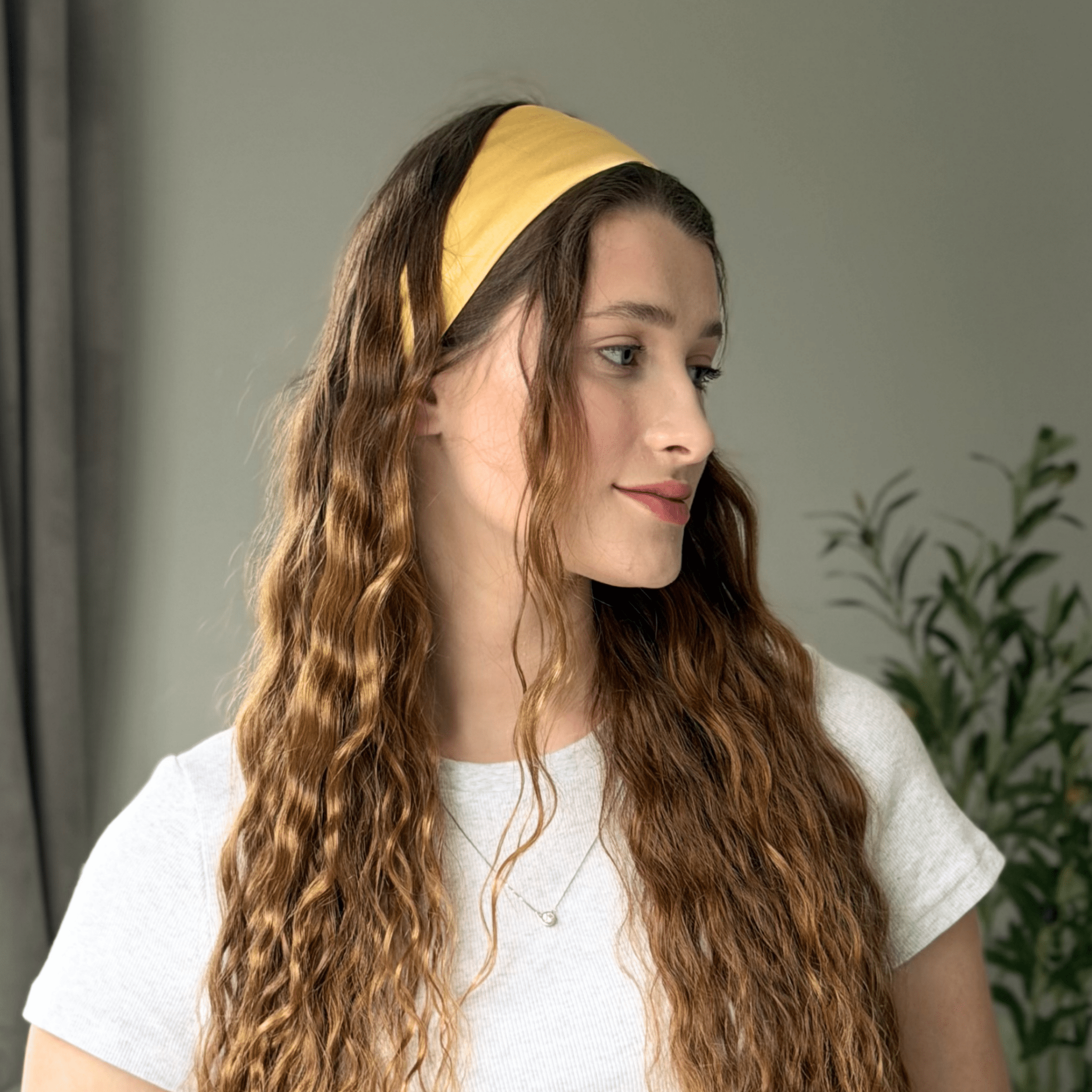 Gold Pure Silk Headband - NOCHKA
