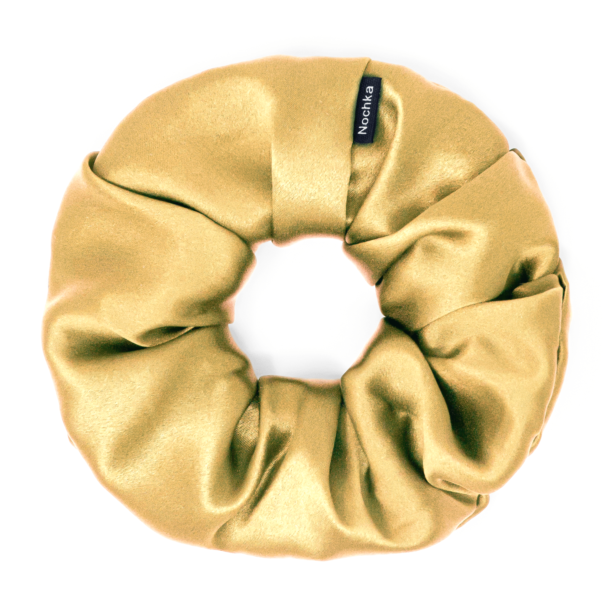 Gold Regular Scrunchie – 100% Pure Mulberry Silk, Perfect for All Hair Types - NOCHKA
