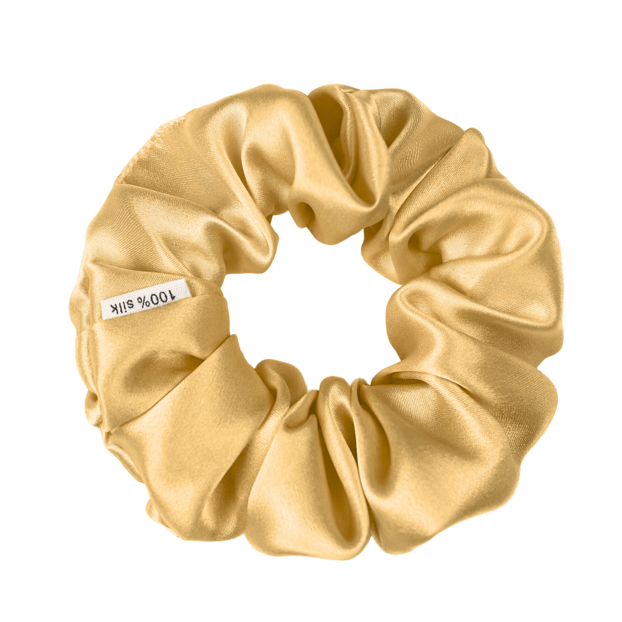 Gold Skinny Scrunchie – 100% Pure Mulberry Silk, Perfect for All Hair Types - NOCHKA

