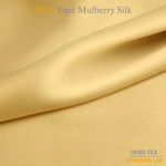 Golden Haze 100% Pure Mulberry Silk Fabric 19mm Cut - to - Size Silk Fabric - NOCHKA
