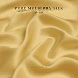 Golden Haze 100% Pure Mulberry Silk Fabric 19mm Cut - to - Size Silk Fabric - NOCHKA
