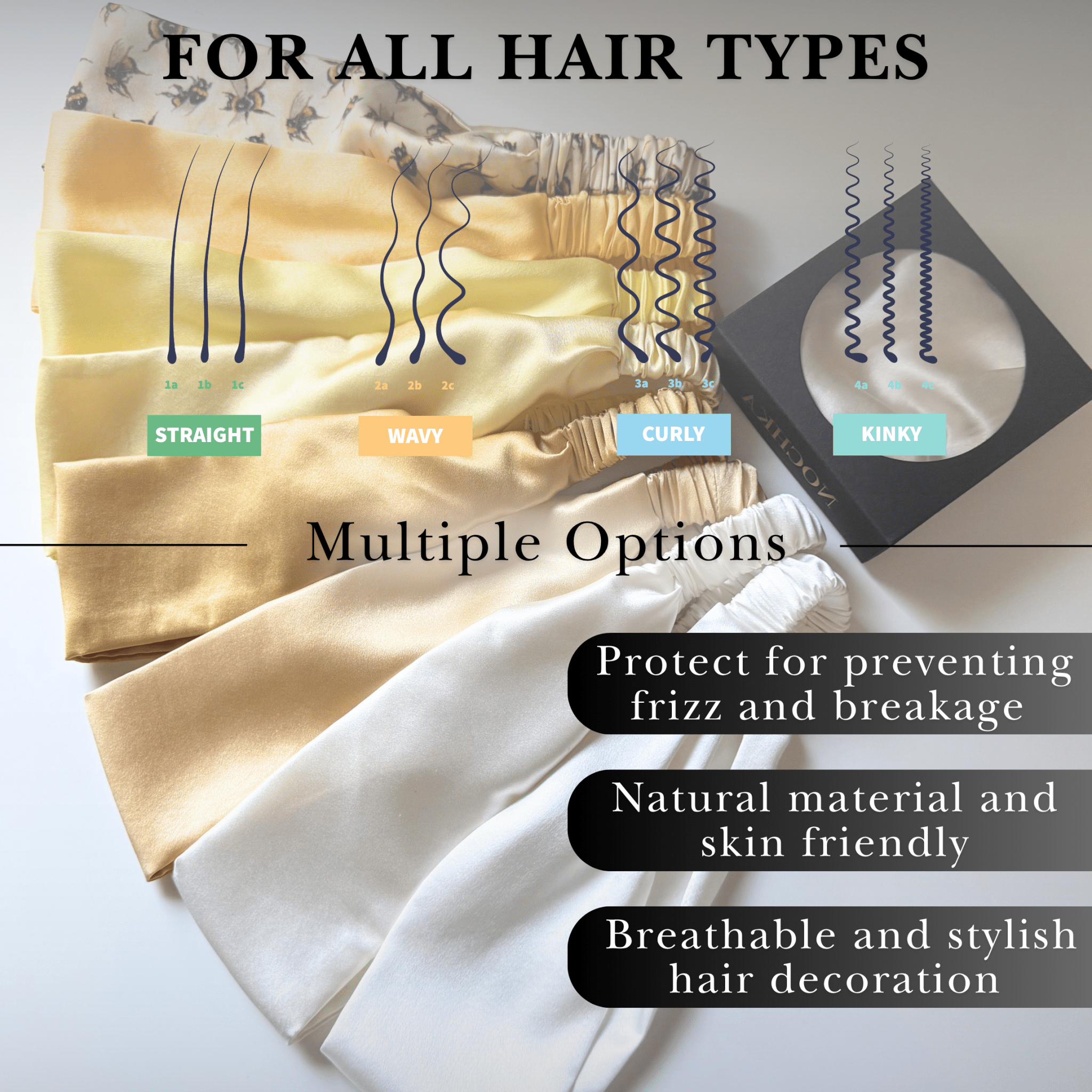 Golden Haze Pure Silk Headband - NOCHKA
