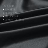 Graphite Grey 100% Pure Mulberry Silk Fabric 19mm Cut - to - Size Silk Fabric - NOCHKA
