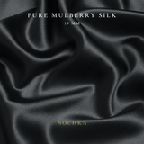 Graphite Grey 100% Pure Mulberry Silk Fabric 19mm Cut - to - Size Silk Fabric - NOCHKA
