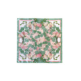 Green Mulbery Silk Square Scarf - NOCHKA
