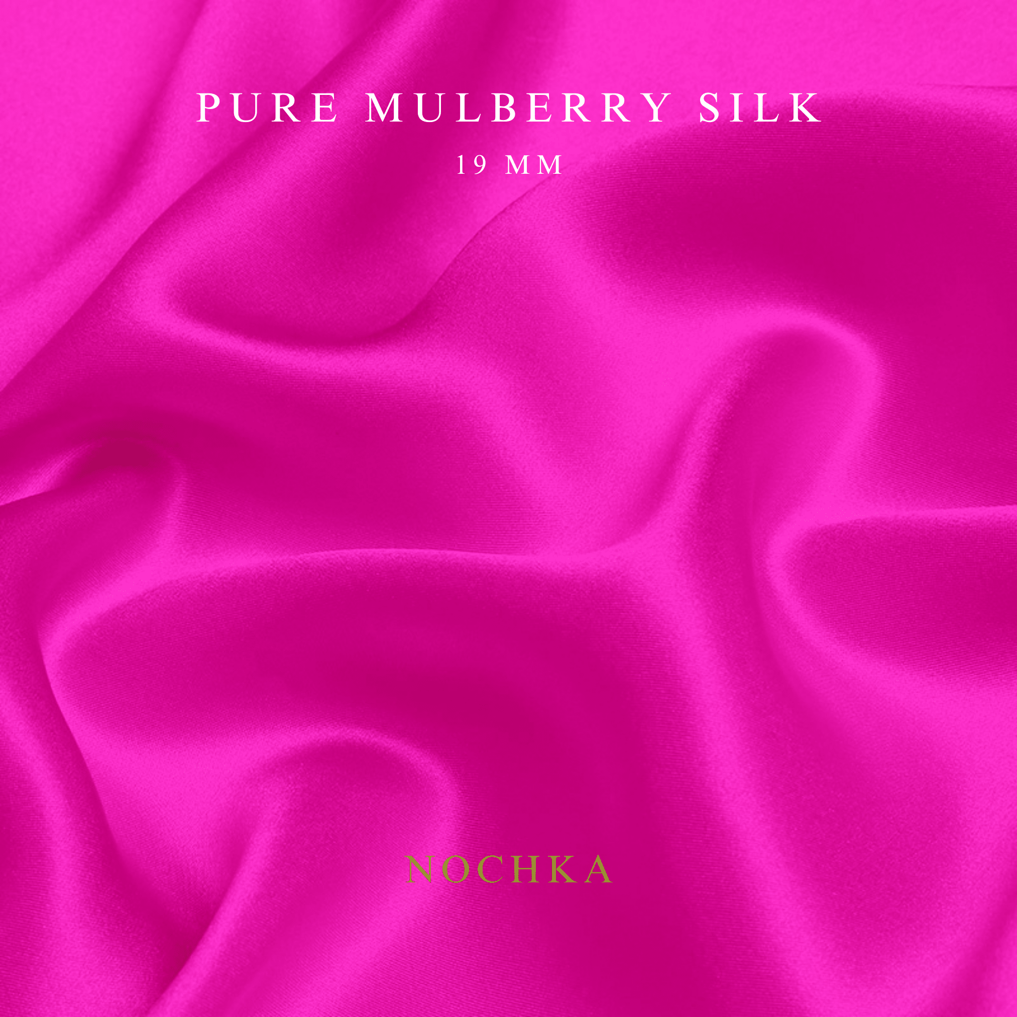 Hot Pink 100% Pure Mulberry Silk Fabric 19mm Cut - to - Size Silk Fabric - NOCHKA
