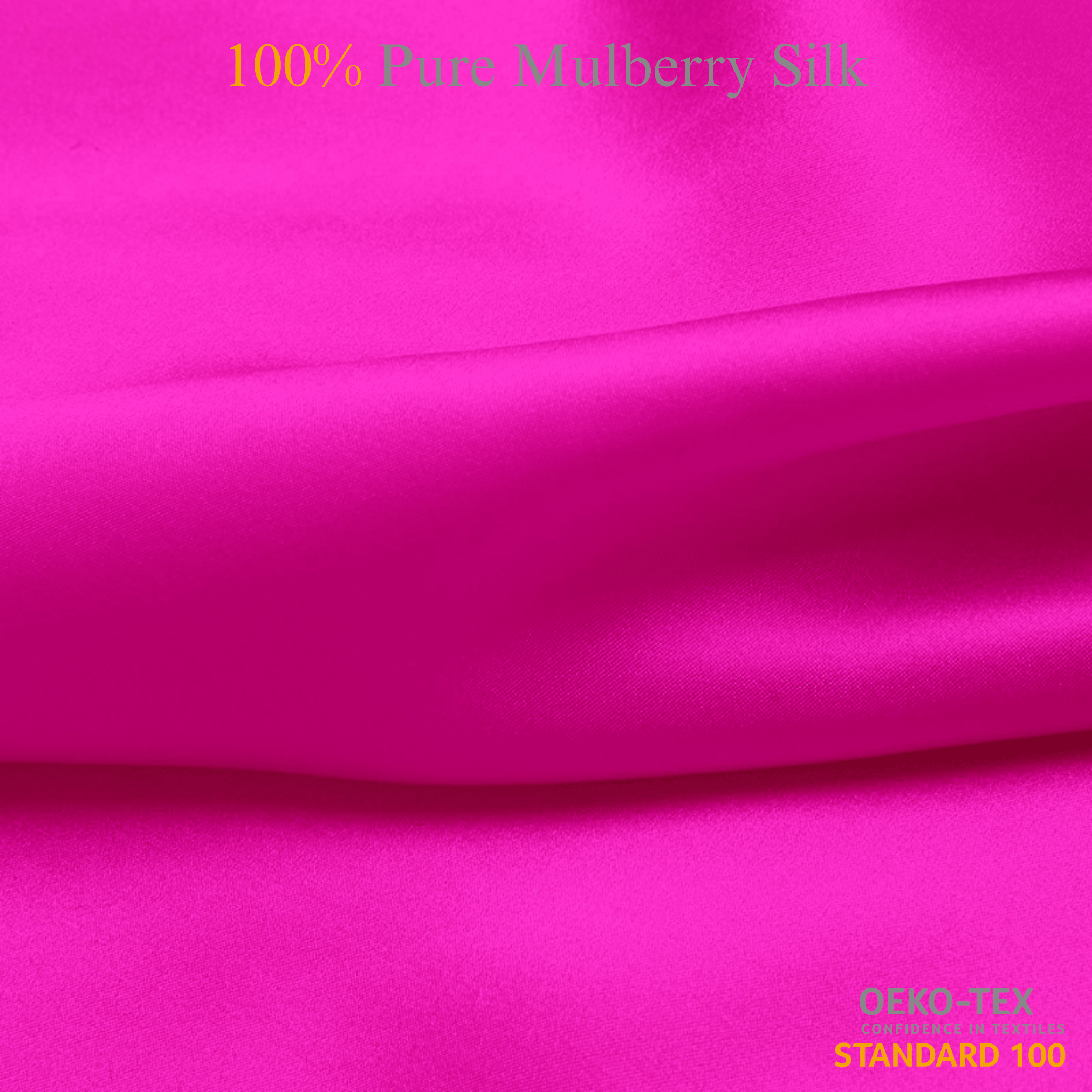 Hot Pink 100% Pure Mulberry Silk Fabric 19mm Cut - to - Size Silk Fabric - NOCHKA
