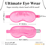 Hot Pink Pure Silk Sleep Mask - NOCHKA
