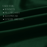 Hunter Green 100% Pure Mulberry Silk Fabric 19mm Cut - to - Size Silk Fabric - NOCHKA
