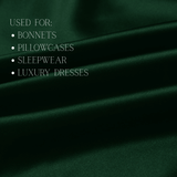 Hunter Green 100% Pure Mulberry Silk Fabric 19mm Cut - to - Size Silk Fabric - NOCHKA
