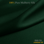 Hunter Green 100% Pure Mulberry Silk Fabric 19mm Cut - to - Size Silk Fabric - NOCHKA
