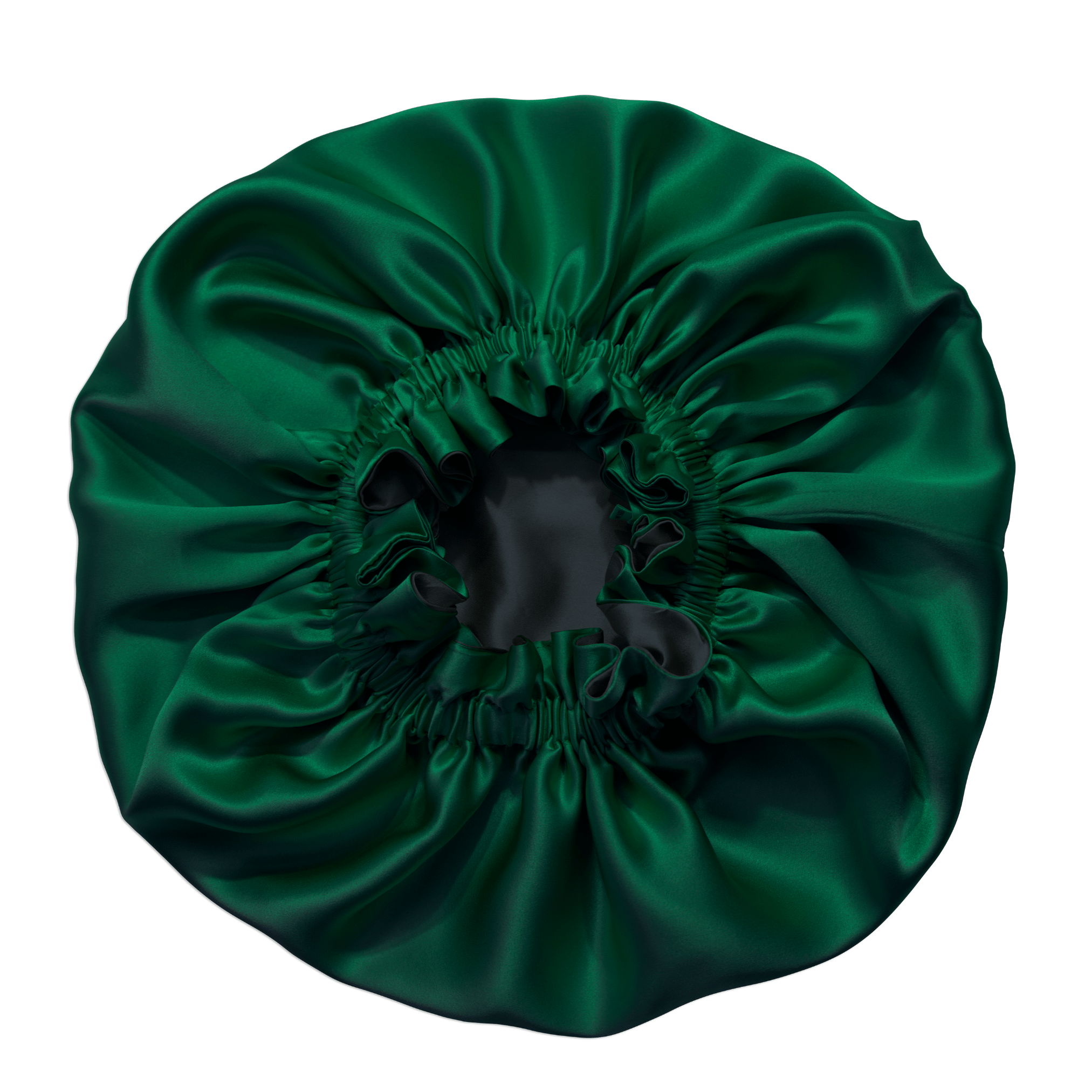 Hunter Green & Black Pure Mulberry Silk Bonnet – Reversible & Durable - NOCHKA
