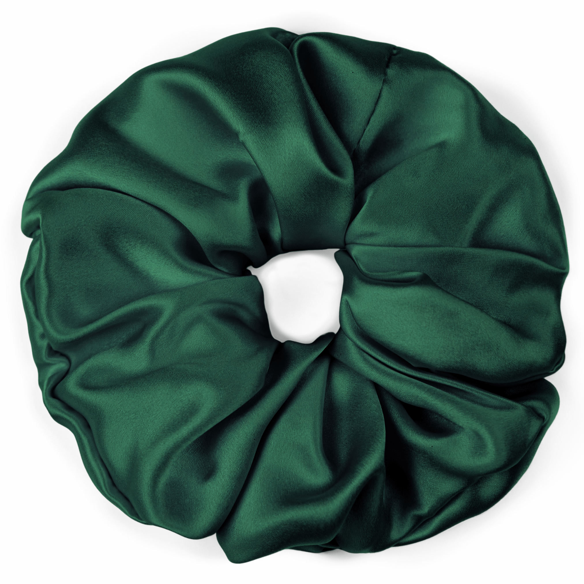 Hunter Green Jumbo Scrunchie – 100% Pure Mulberry Silk, Perfect for All Hair Types - NOCHKA
