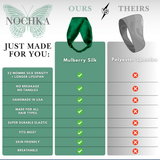 Hunter Green Pure Silk Headband - NOCHKA
