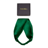 Hunter Green Pure Silk Headband - NOCHKA
