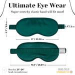 Hunter Green Pure Silk Sleep Mask Set - NOCHKA
