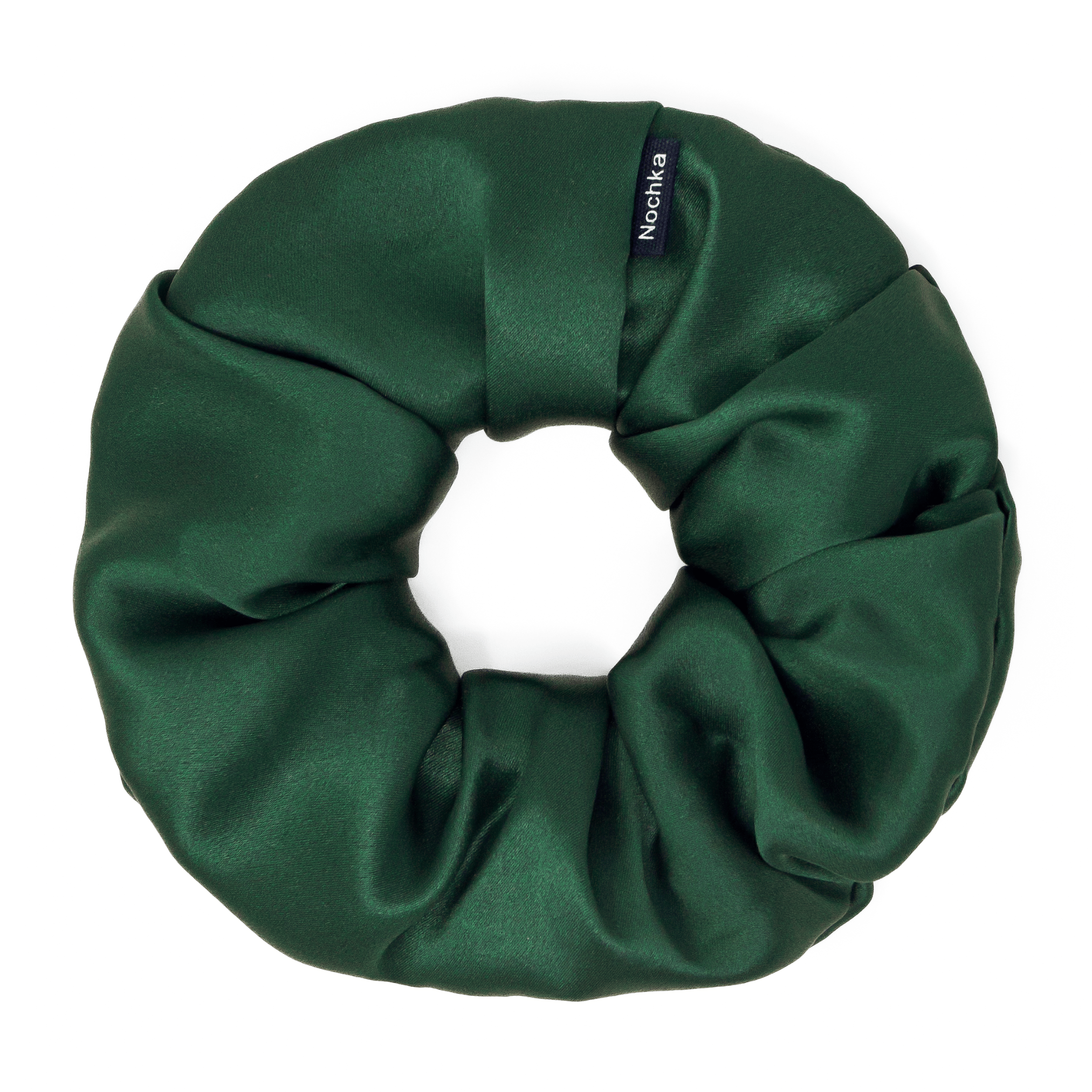 Hunter Green Regular Scrunchie – 100% Pure Mulberry Silk, Perfect for All Hair Types - NOCHKA
