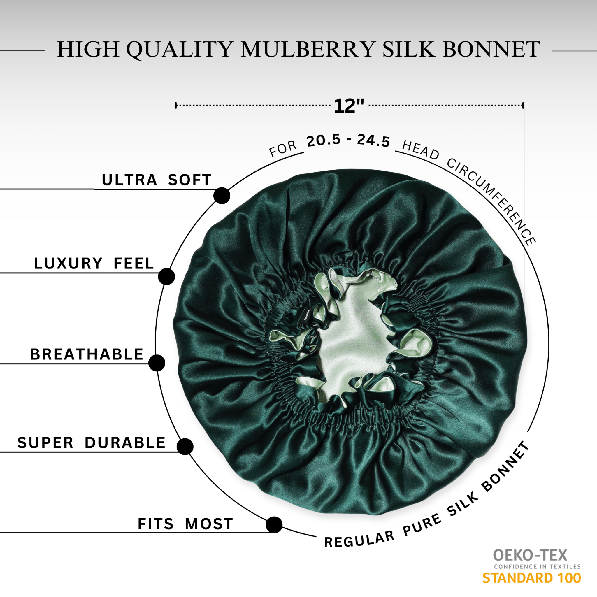 Hunter Green & Sage Reversible Bonnet - NOCHKA
