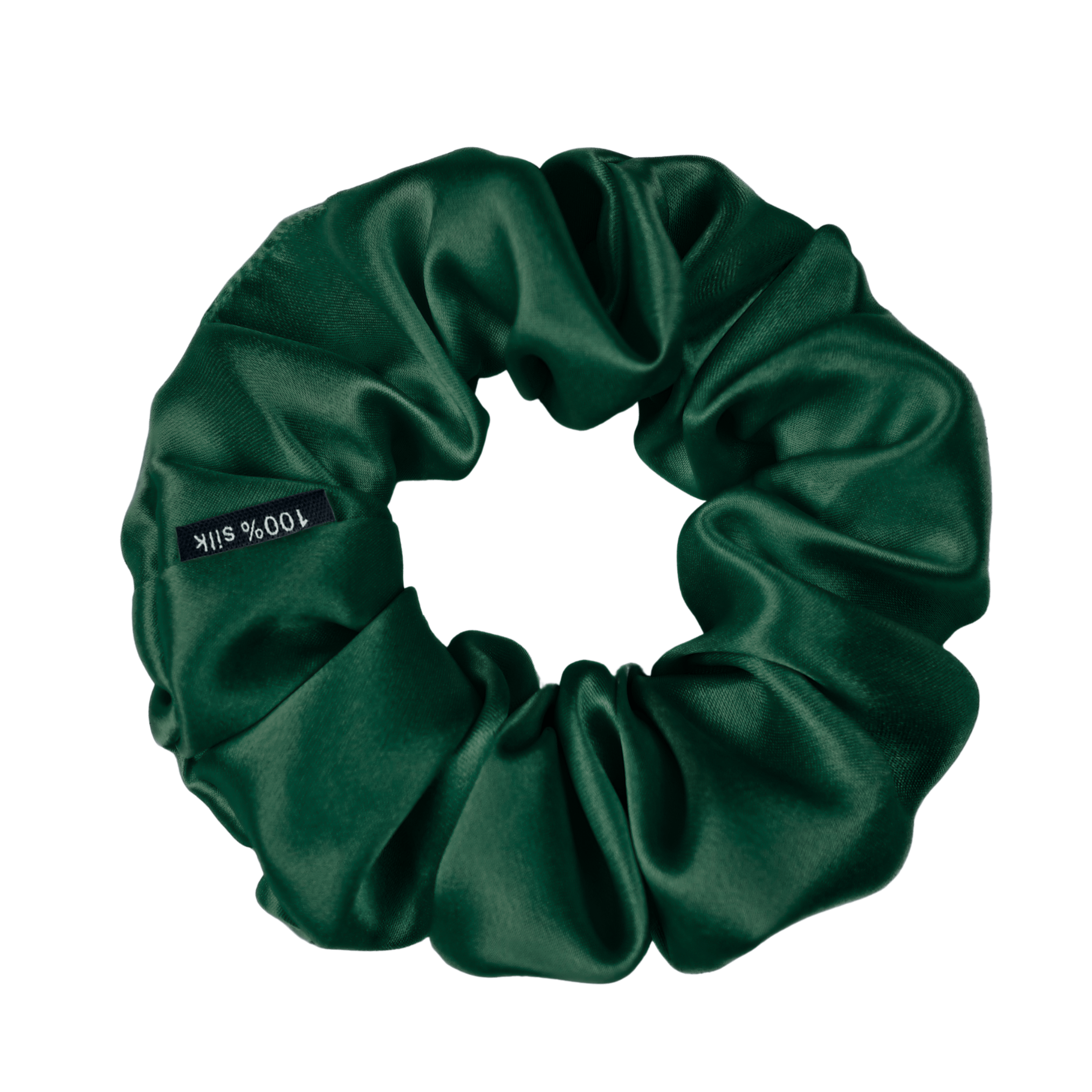Hunter Green Skinny Scrunchie – 100% Pure Mulberry Silk, Perfect for All Hair Types - NOCHKA
