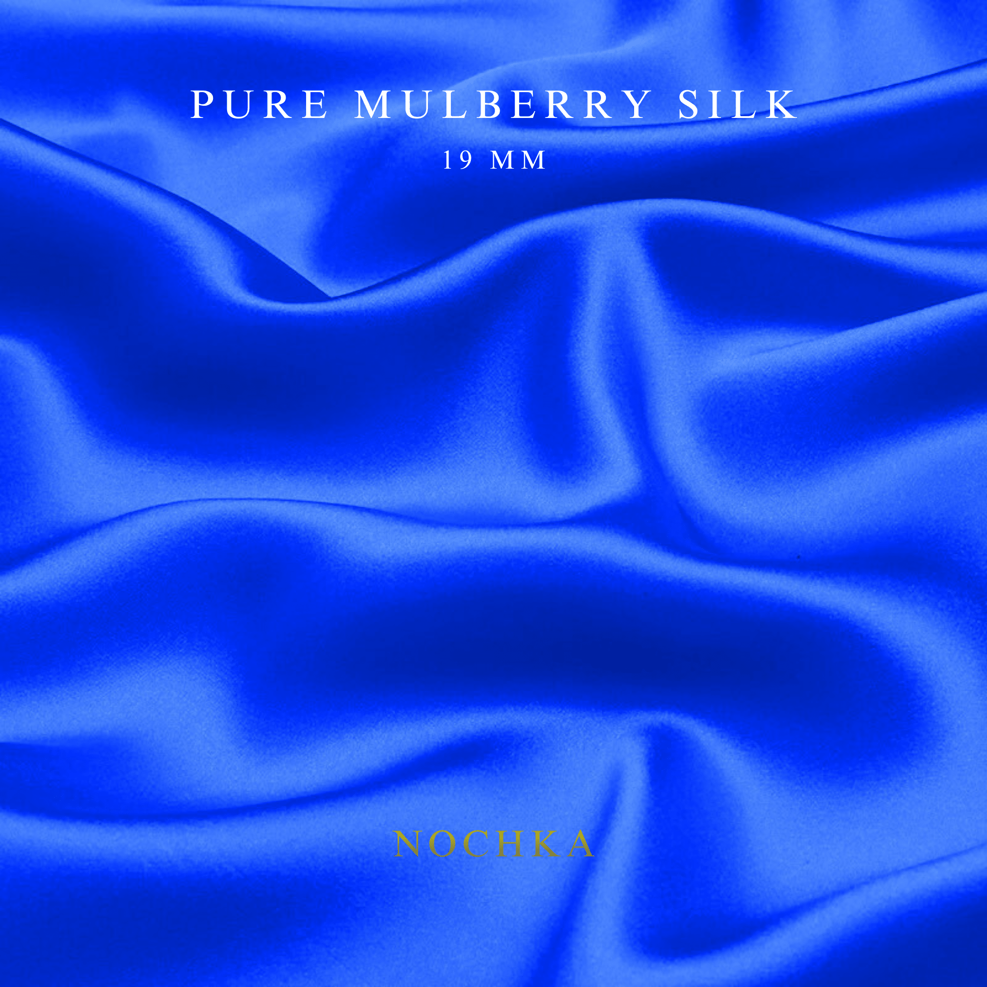 Indigo Blue 100% Pure Mulberry Silk Fabric 19mm Cut - to - Size Silk Fabric - NOCHKA
