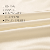 Ivory 100% Pure Mulberry Silk Fabric 19mm Cut - to - Size Silk Fabric - NOCHKA
