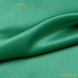 Jungle Green 100% Pure Mulberry Silk Fabric 19mm Cut - to - Size Silk Fabric - NOCHKA
