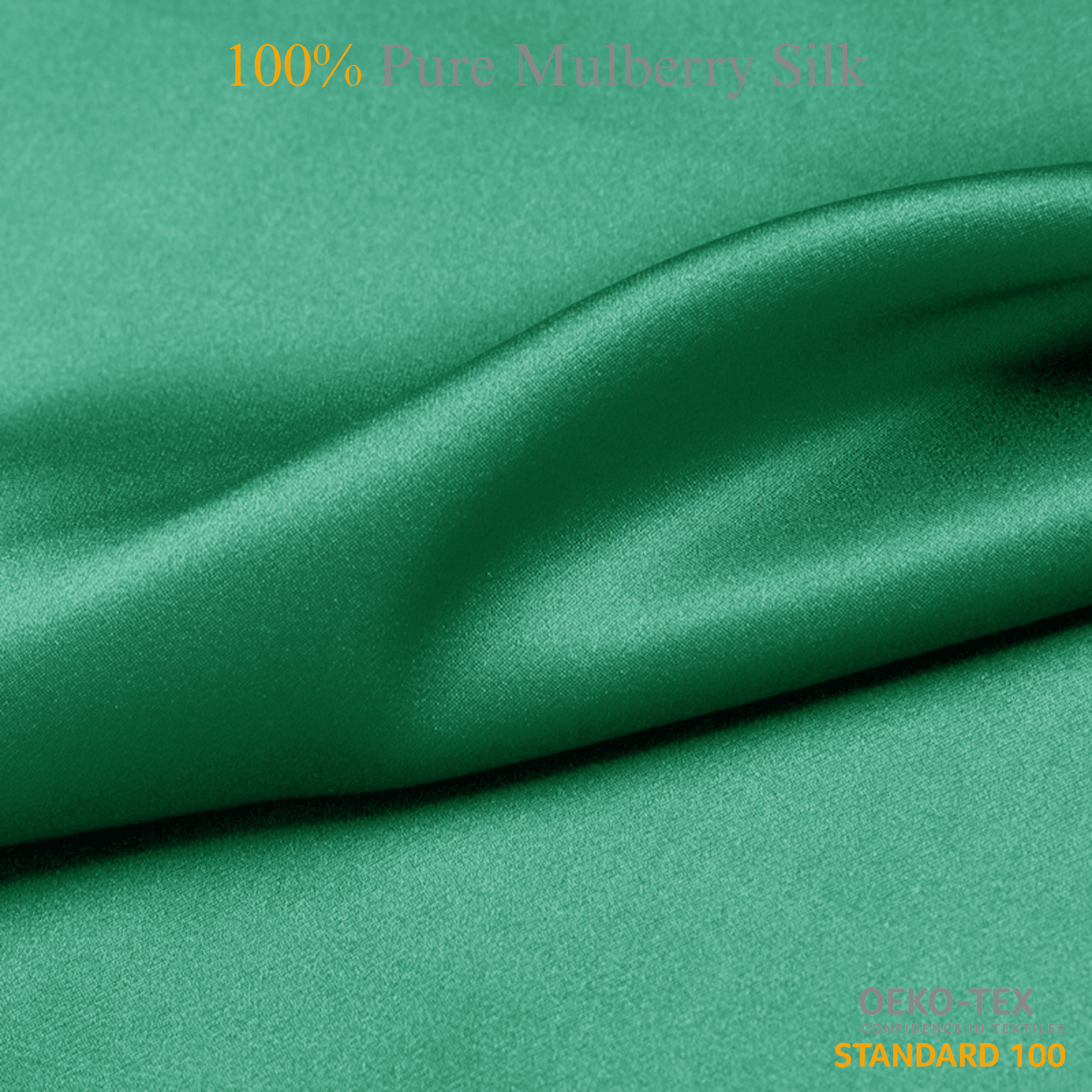 Jungle Green 100% Pure Mulberry Silk Fabric 19mm Cut - to - Size Silk Fabric - NOCHKA
