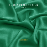 Jungle Green 100% Pure Mulberry Silk Fabric 19mm Cut - to - Size Silk Fabric - NOCHKA

